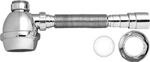 16253 - Sifão Universal Flexível com Copo Cromado - BLUKIT