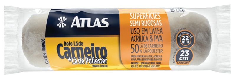 17697 - Rolo de Lã Mista 23cm - Atlas