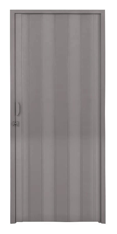 20322 - Porta Sanfonada Lisa Plástico PVC Cinza 70cm