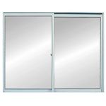 24647 - Janela de Correr Alumínio Vidro Liso 2 Folhas 100x120cm - ESQUADROMIL