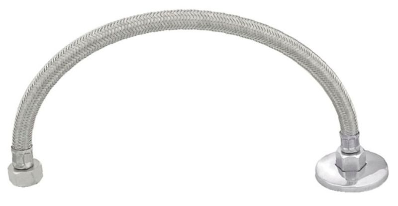 20815 - Engate Flexível Malha Cromado 60cm - LIDER METAIS