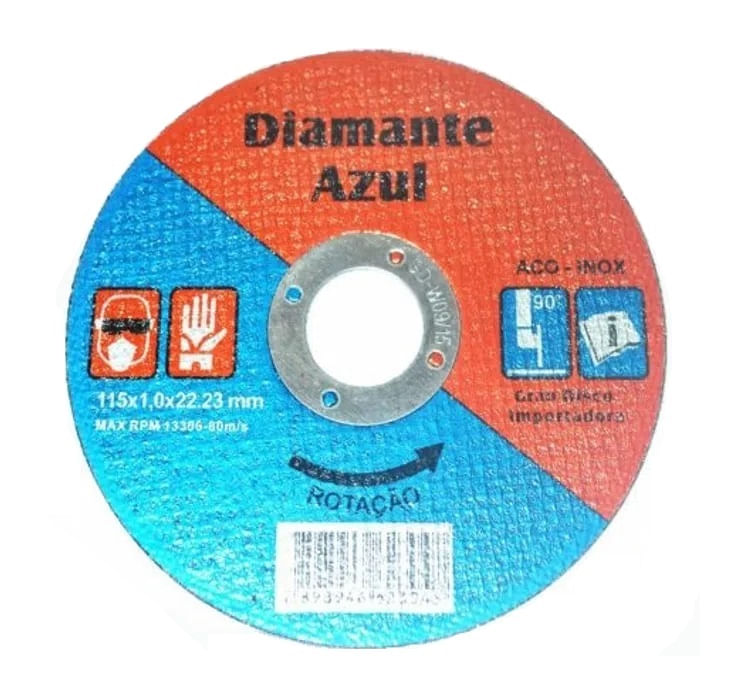 22011 - Disco de Corte para Inox 110x20x1mm - DIAMANTE AZUL