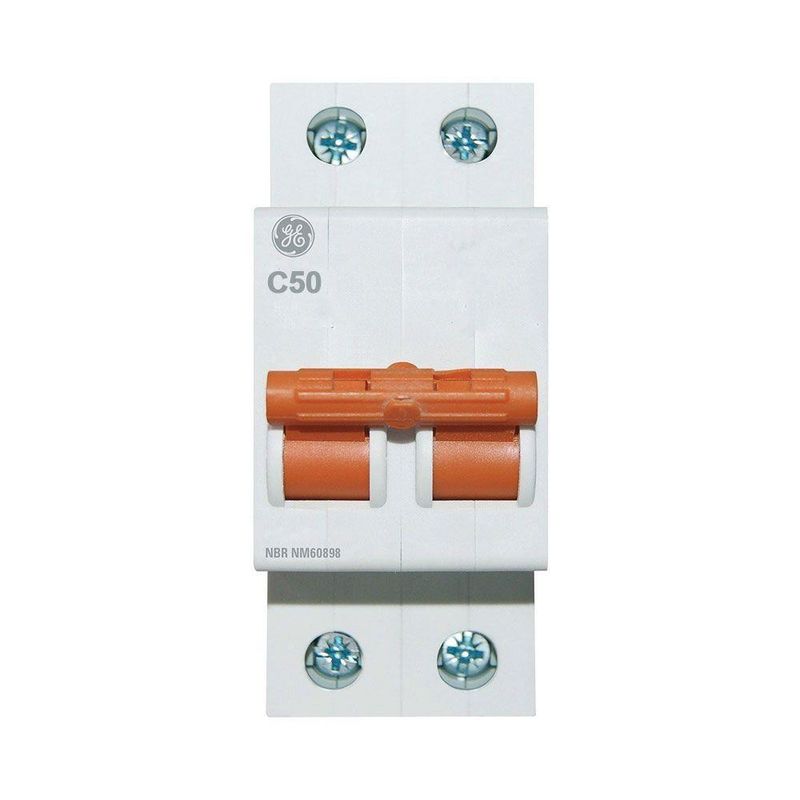 22957 - Disjuntor Branco Din Bipolar 50A - GE