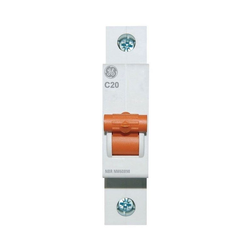 22961 - Disjuntor Branco Din Monopolar 20A - GE