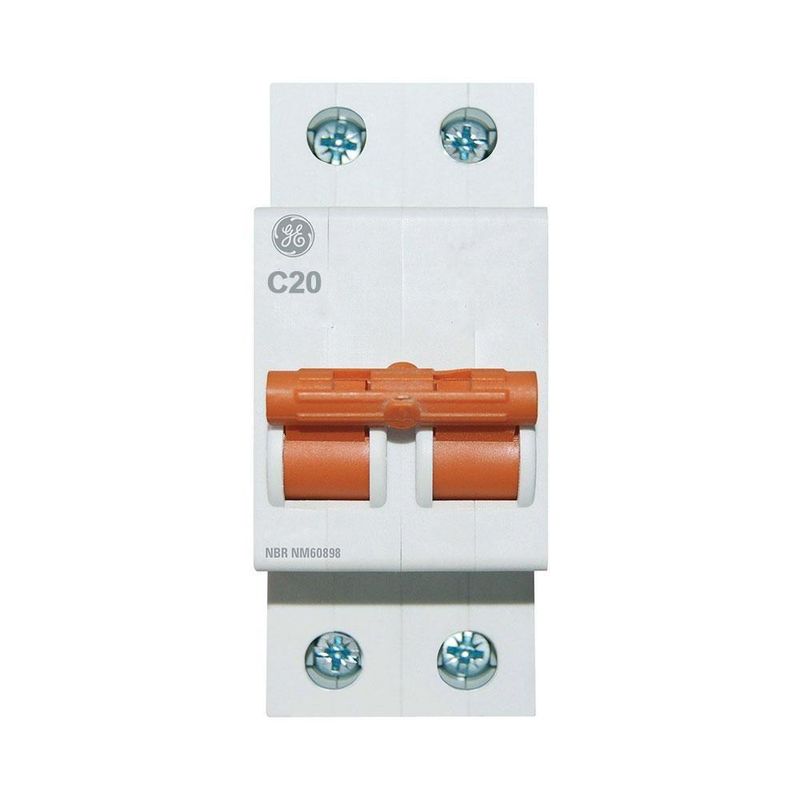 24659 - Disjuntor Branco Din Bipolar 20A - GE