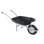02186 - Carrinho de Mão Galvanizado Chapa 26 com Pneu Câmara Preto - METALOSA