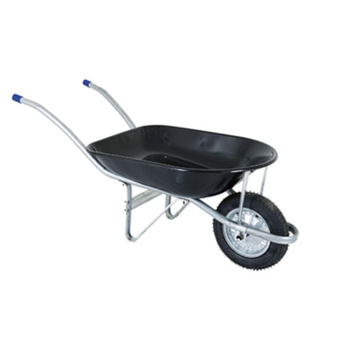 02186 - Carrinho de Mão Galvanizado Chapa 26 com Pneu Câmara Preto - METALOSA