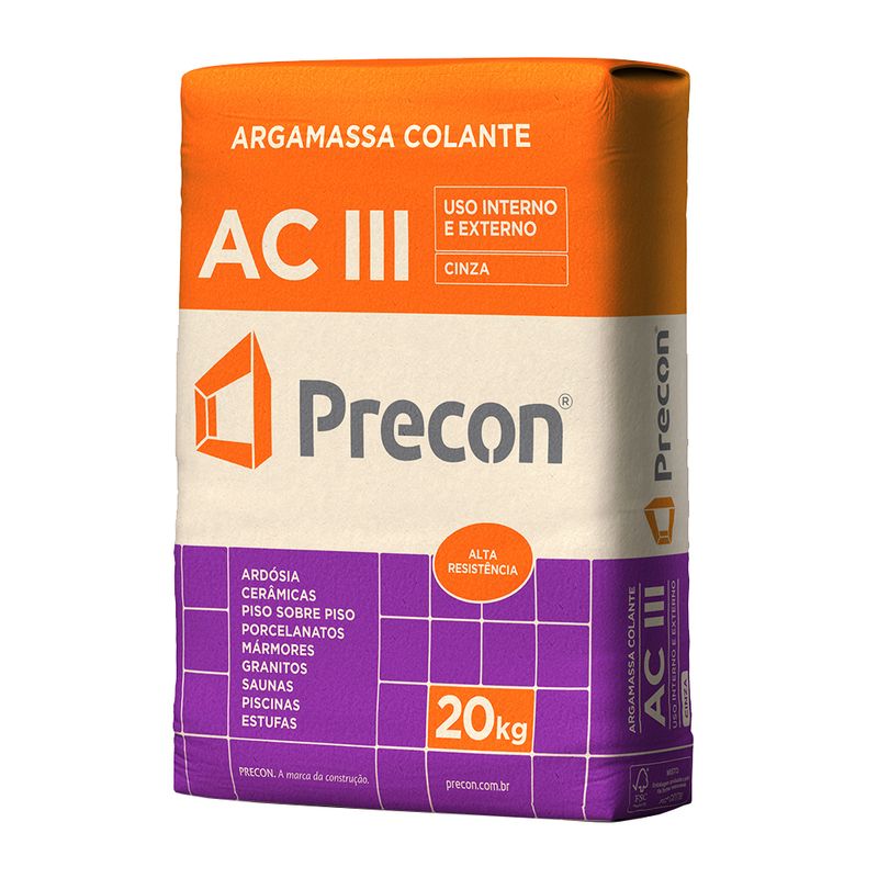 ArgamassaACIIIInternoeExternoCinza20KgPRECON