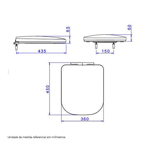 AssentoSanitarioSlowCloseQuadraPianoPoloUnicAP21517BrancoDECA