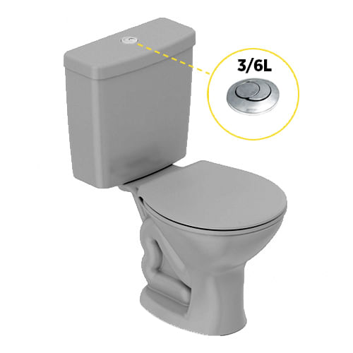 25883BaciacomCaixaAcopladaSaveiroCinzaPrata6LCELITE
