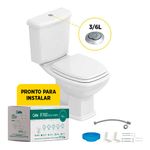 KitBaciacomCaixaAcoplada36LeAssentoAcessoriosparaInstalacaoFitPlusBrancoCELITE