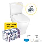 KitBaciacomCaixaAcoplada36LeAssentoAcessoriosparaInstalacaoClassBrancoLORENZETTI
