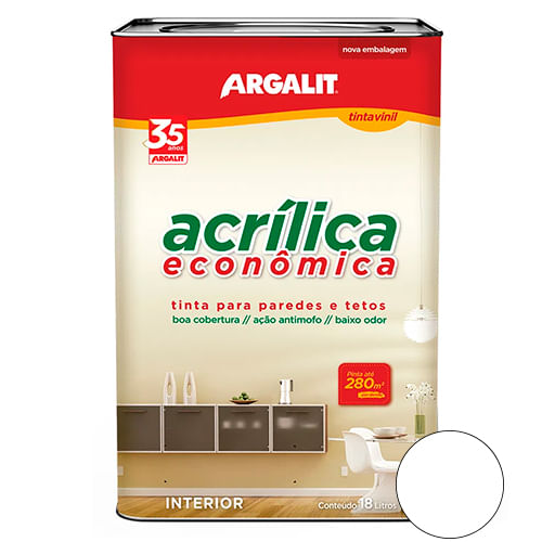 TintaAcrilicaEconomicaBranco18LARGALIT