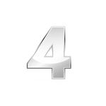 NumeroResidencial4emAcoInox20cmOINOX