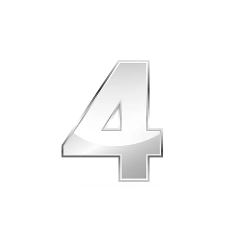 NumeroResidencial4emAcoInox20cmOINOX