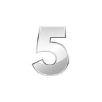 NumeroResidencial5emAcoInox20cmOINOX