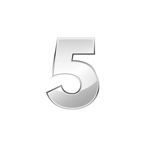 NumeroResidencial5emAcoInox20cmOINOX