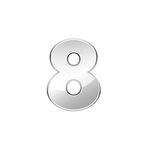 NumeroResidencial8emAcoInox20cmOINOX