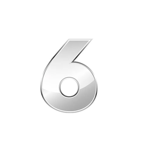 NumeroResidencial6emAcoInox20cmOINOX