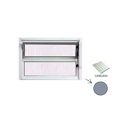 BasculanteAlumInio40x60VidroCaneladoESQUADROMIL