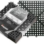 TapeteAcquaKapPisoModular30x30cmPretoKitcom6PecasKAPAZI