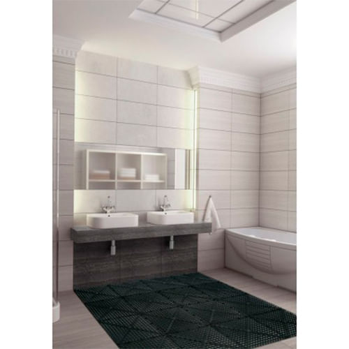TapeteAcquaKapPisoModular30x30cmPretoKitcom6PecasKAPAZI