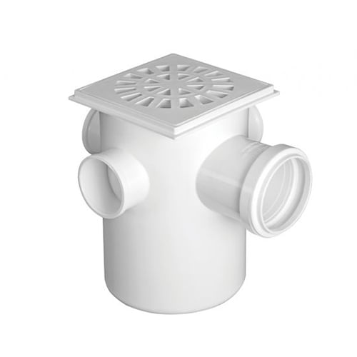 CaixaSifonadaQuadradaBrancacomCincoEntradas150x185x75mmKRONA