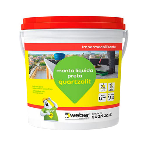 ImpermeabilizanteMantaLiquidaPreta36KgQUARTZOLIT