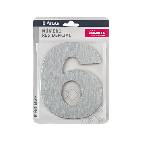 NumeroResidencial6emAluminio125mmFitaDuplaFacePRIMAFER