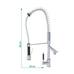 MisturadorMonocomandodeMesaGourmetparaCozinha2088CromadoMETALPLAS