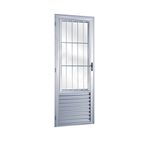 PortadeAluminiocomPostigoLadoEsquerdocomVidroCanelado210x80cmESQUADROMIL