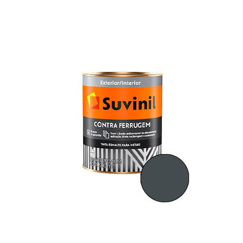 TintaEsmalteBrilhanteContraFerrugem900mlCinzaEscuroSUVINIL