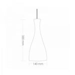PendenteTD1003BrancoFosco1xE27TASCHIBRA