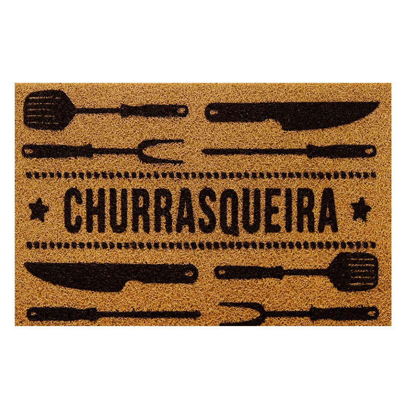 TapeteVinilSuperPrint40x75cmChurrasqueiraEstampadoKAPAZI