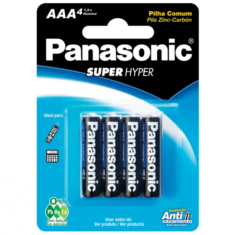 PilhaComumAAA4PalitoHyperC4unPANASONIC