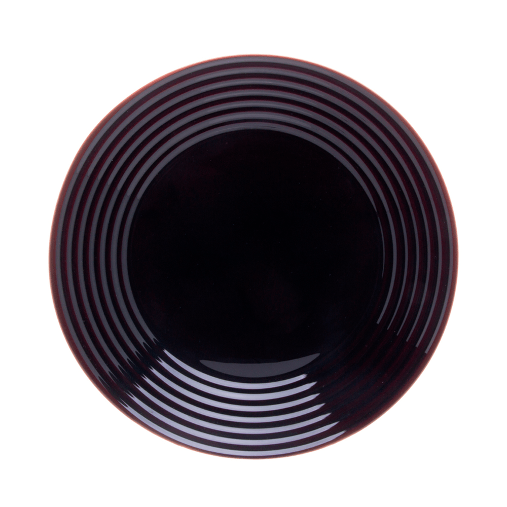 Prato raso em vidro temperado Luminarc Harena 27cm black