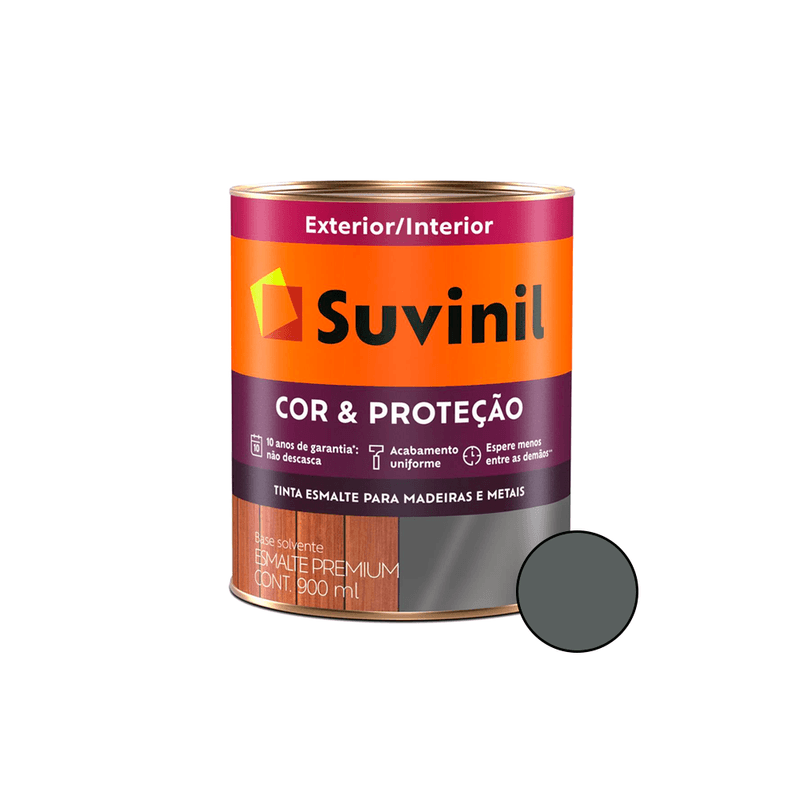 TintaEsmalteSinteticoCoreProtecaoCinzaEscuroBrilhante900mlSUVINIL