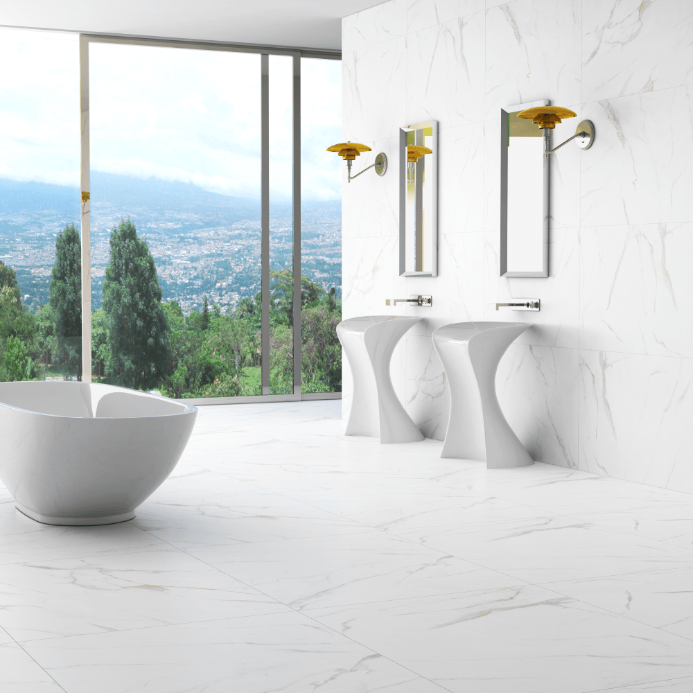 Porcelanato Calacata Gold Plus Acetinado 83x83 - 83031 - Embramaco