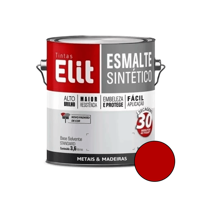 EsmalteSinteticoBrilhanteVermelho36LitrosELIT