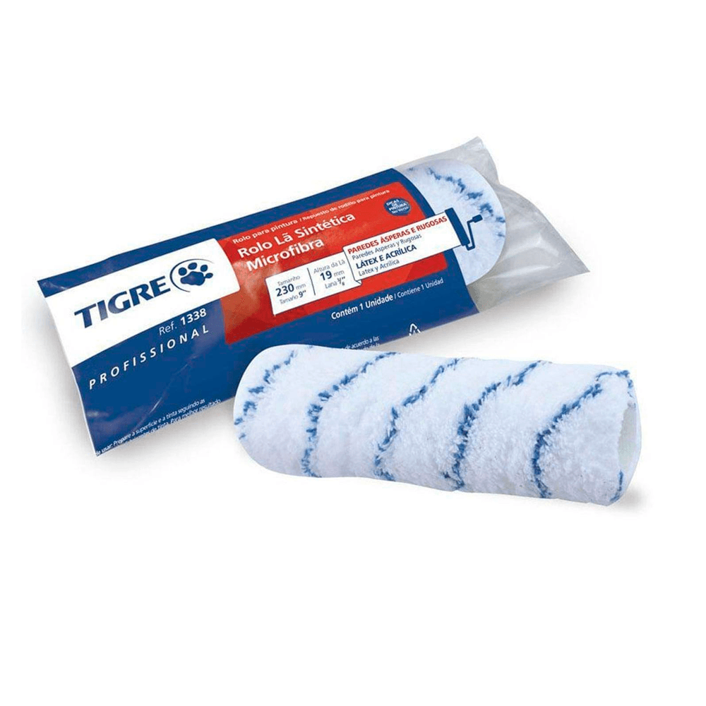 Rolo de Microfibra Sem Respingo 23cm - TIGRE - Cacique Home Center