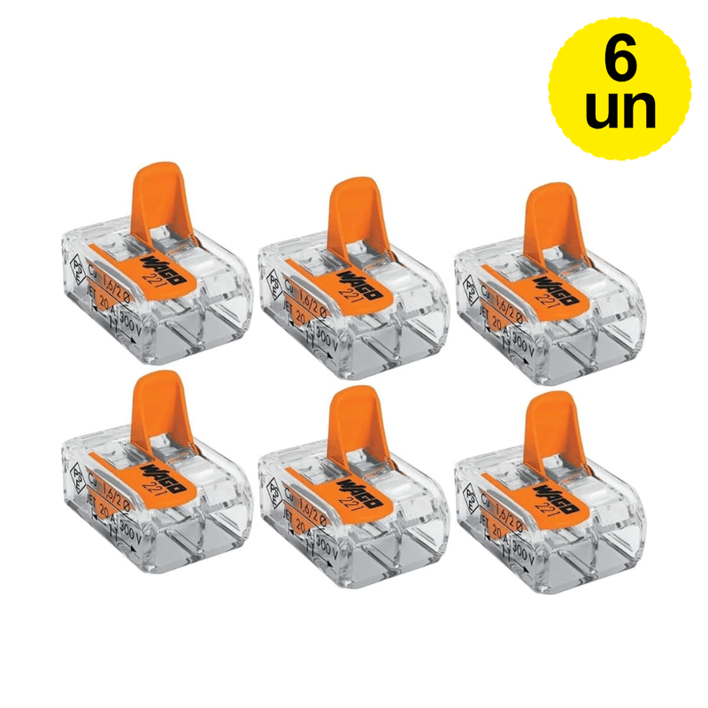 ConectorEmenda2P4mmFlowpack6UnidadesWAGO