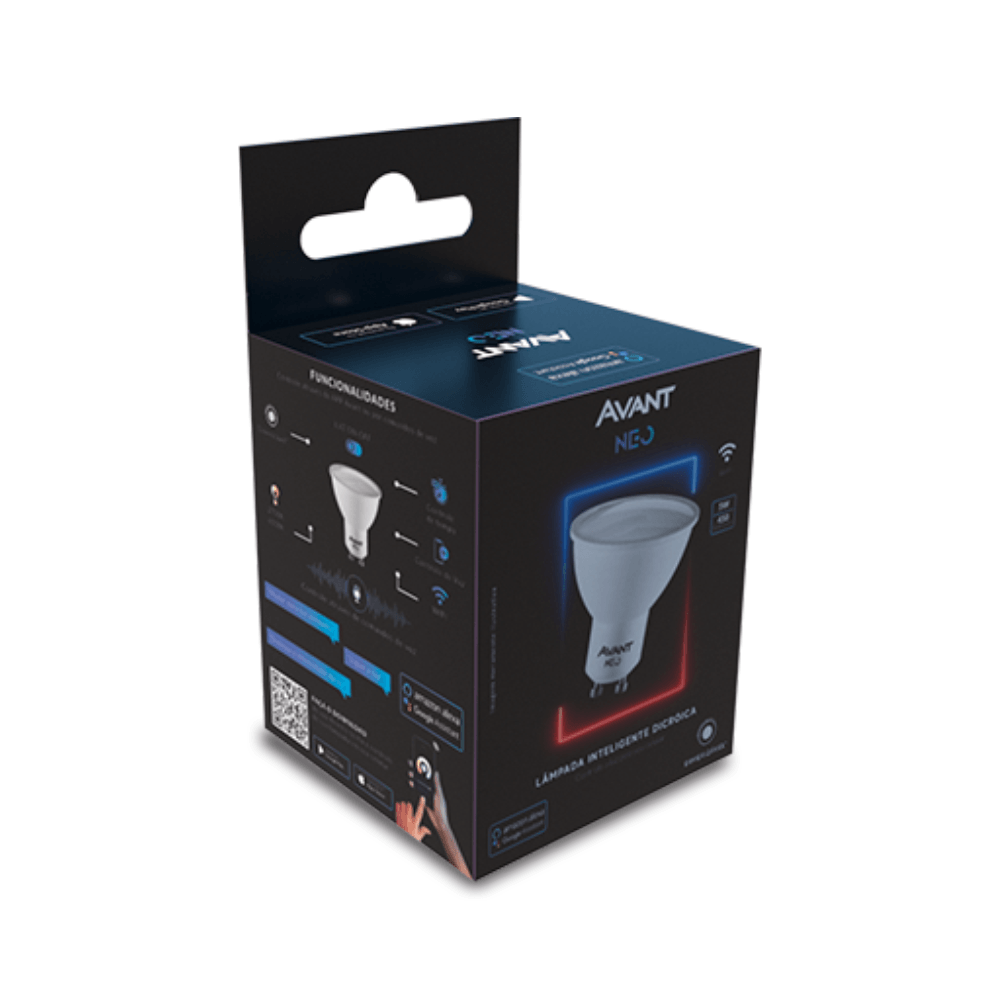 Lâmpada Led GU10 MR16 Dicróica 5W NEO Smart - AVANT