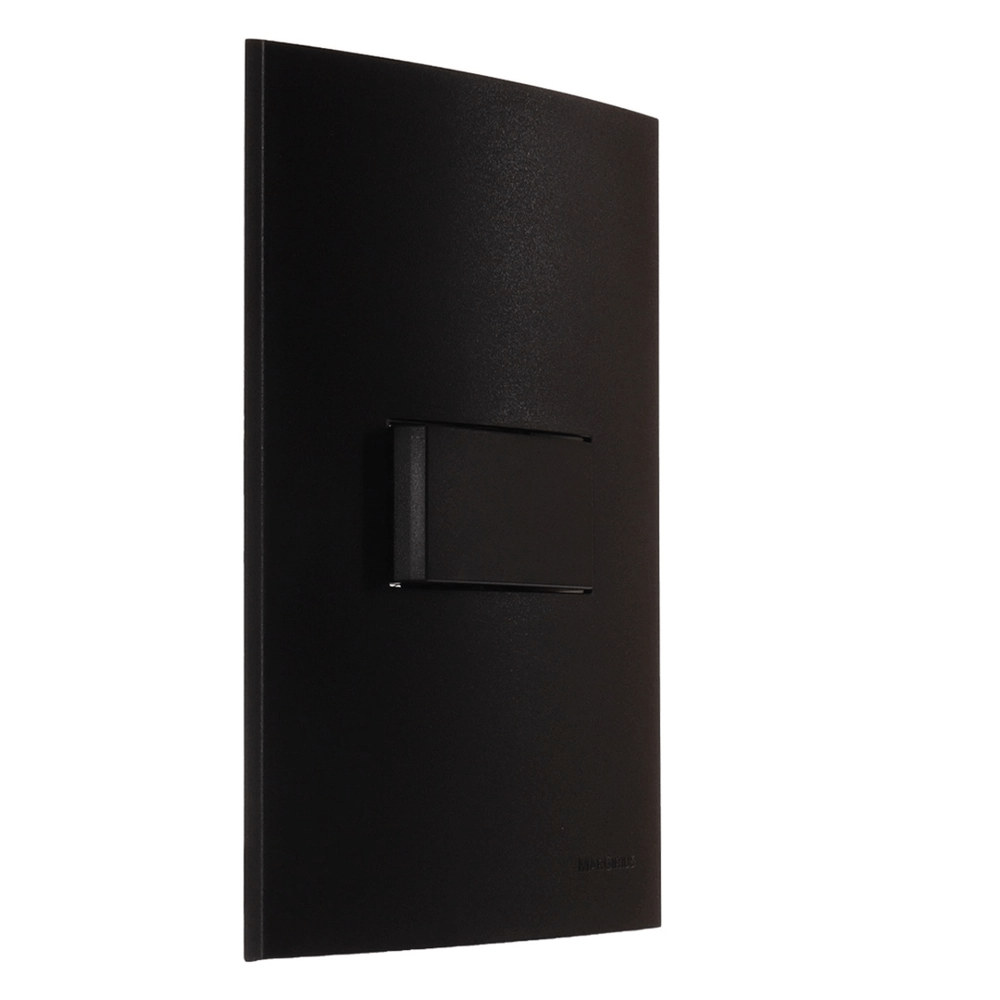 Conjunto 1 Interruptor Simples Clean Ebony - MARGIRIUS