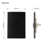 Conjunto1InterruptorSimplesCleanEbonyMARGIRIUS