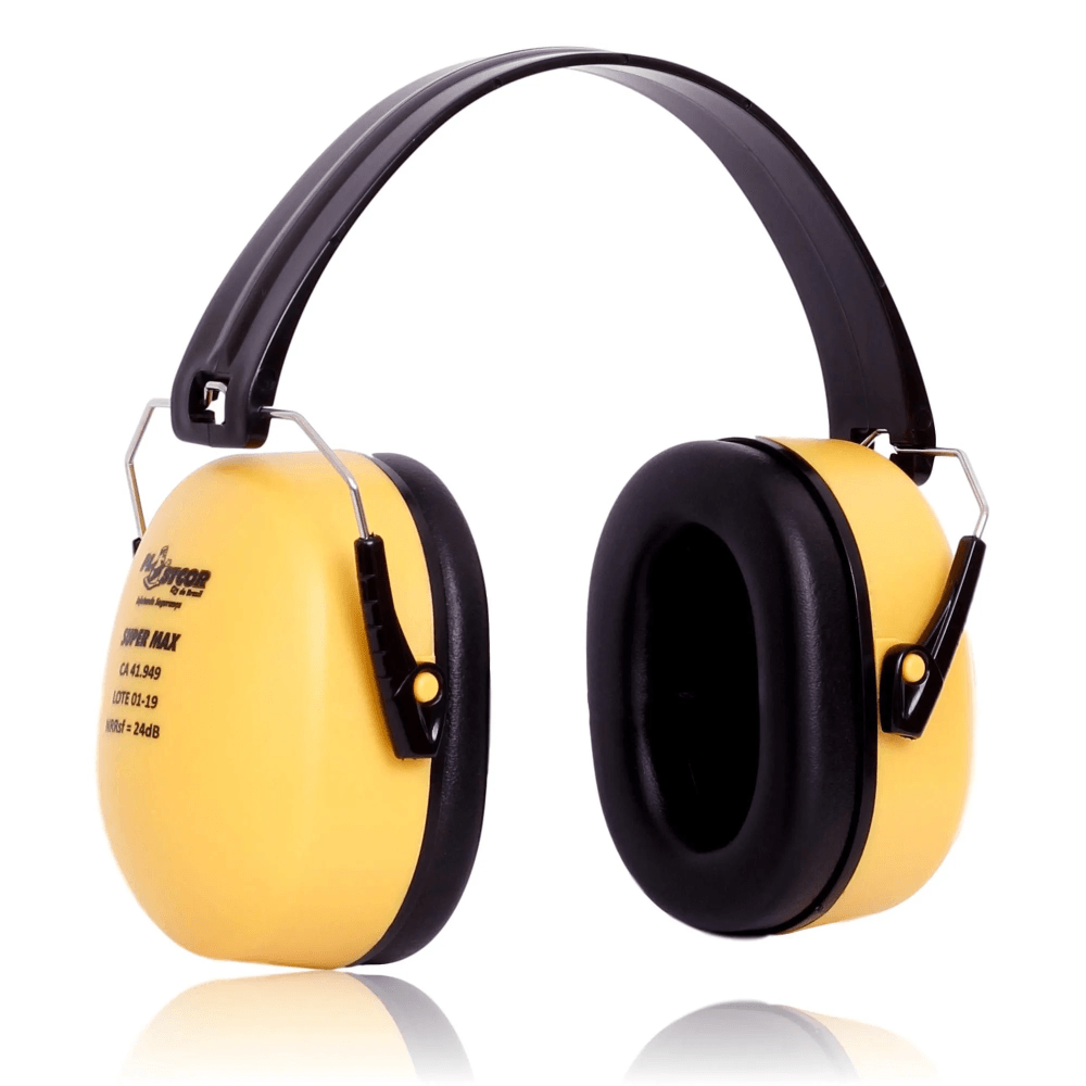 Protetor Auditivo Tipo Concha Super Max cor Amarelo CA 41.949