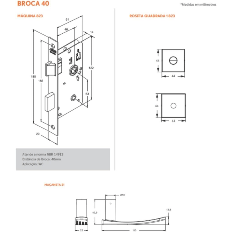 Fechadura82321EspelhoPretoFoscoBanheiroSTAM