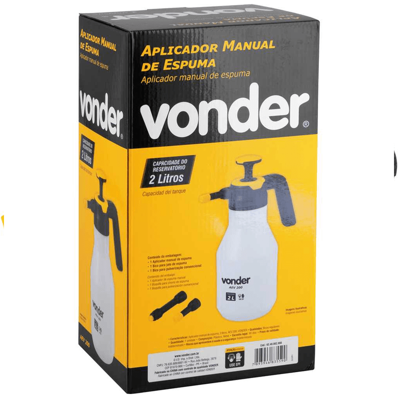 PulverizadoreAplicadorManualdeEspuma2litrosVONDER