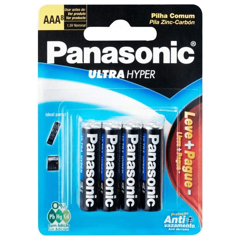 PilhaComumPalitoAAA8UnidadesPANASONIC