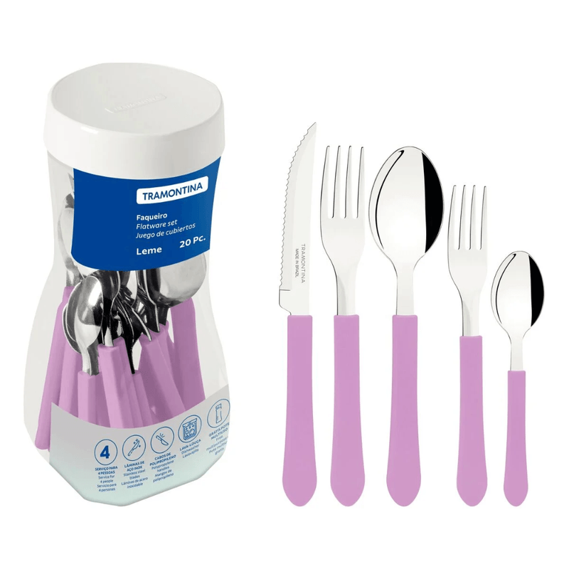 FaqueiroInox20PecasLavandaLemeTRAMONTINA