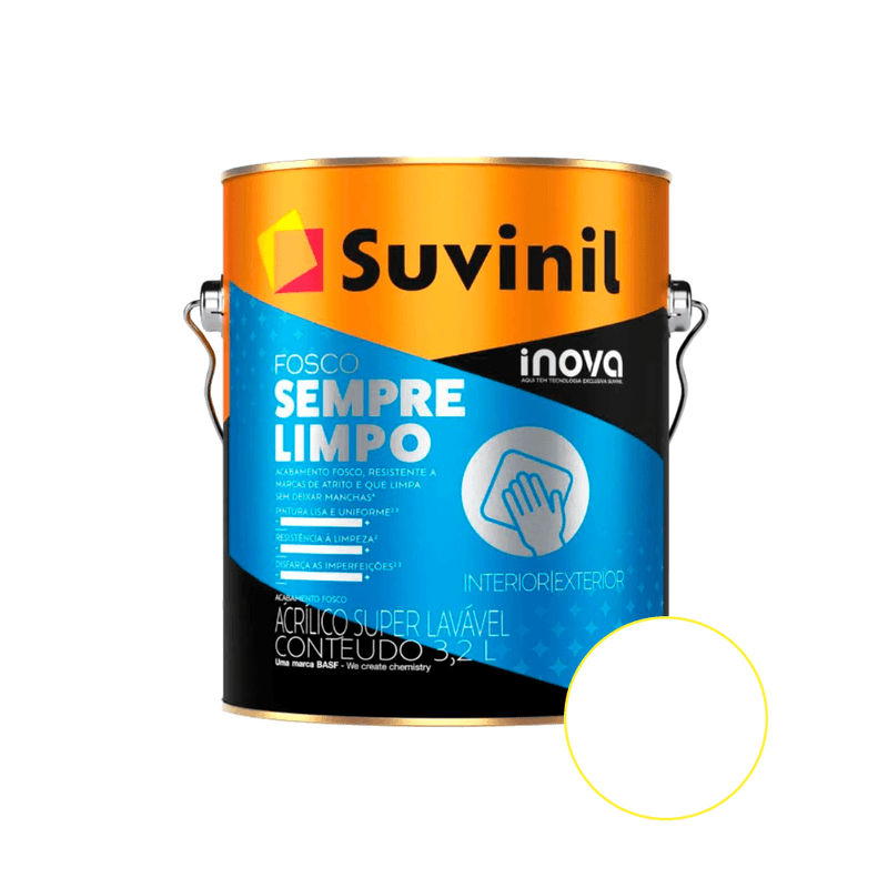 TintaAcrilicaSempreLimpoBrancoNeveFosco36LitrosSUVINIL
